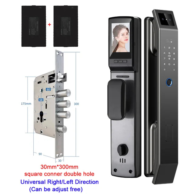 YKESDL 3D Face Recognition Digital Door Lock Camera Fingerprint Password