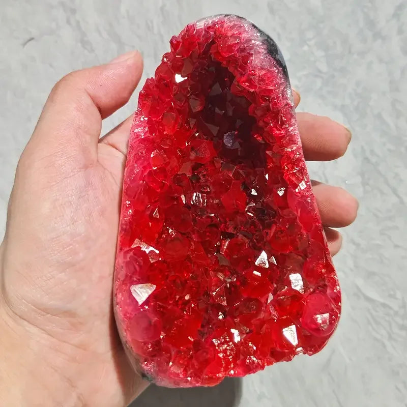CrystalHola Geode Stone Display Cluster For Office Decor