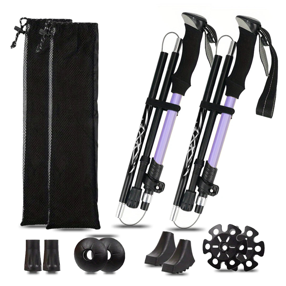 Ultralight Aluminum Folding Trekking Pole For Outdoor Hiking