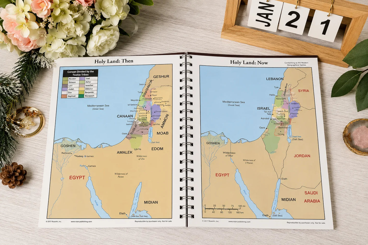 Spiral Bound Bible Charts Maps And Timeline Study Reference