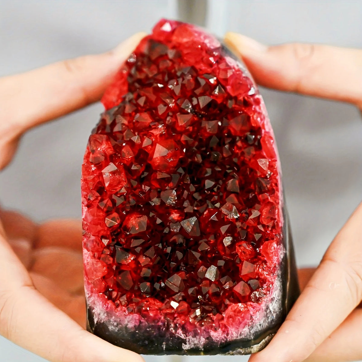 CrystalHola Geode Stone Display Cluster For Office Decor