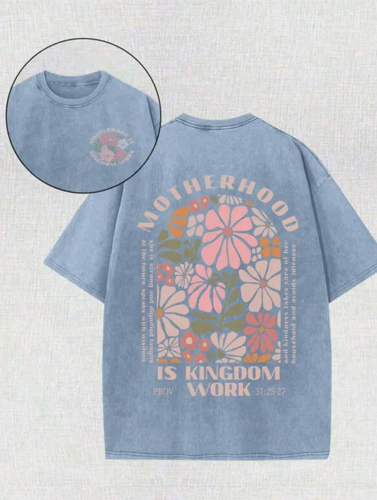 Womens Cotton Proverbs 31 Floral Graphic Christian T Shirt