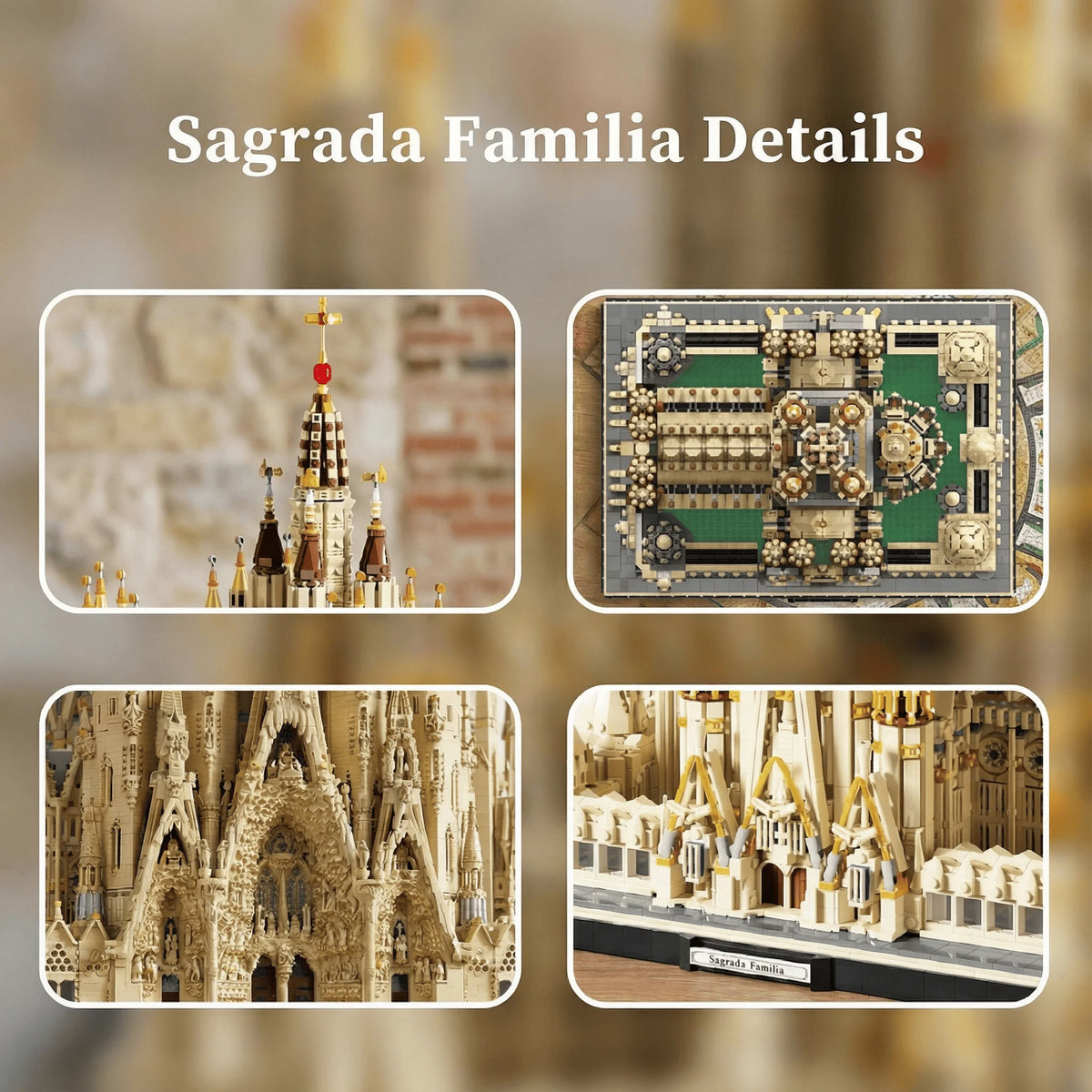Barweer Sagrada Familia Basilica Architecture Building Block Model Set