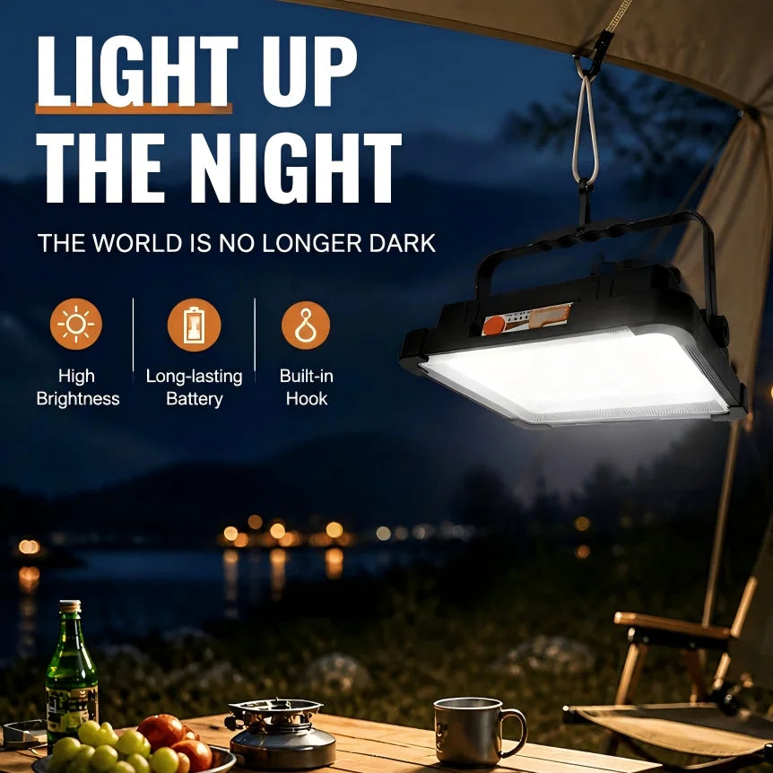 Morglad Solar Rechargeable LED Camping Lantern with Five Light Modes