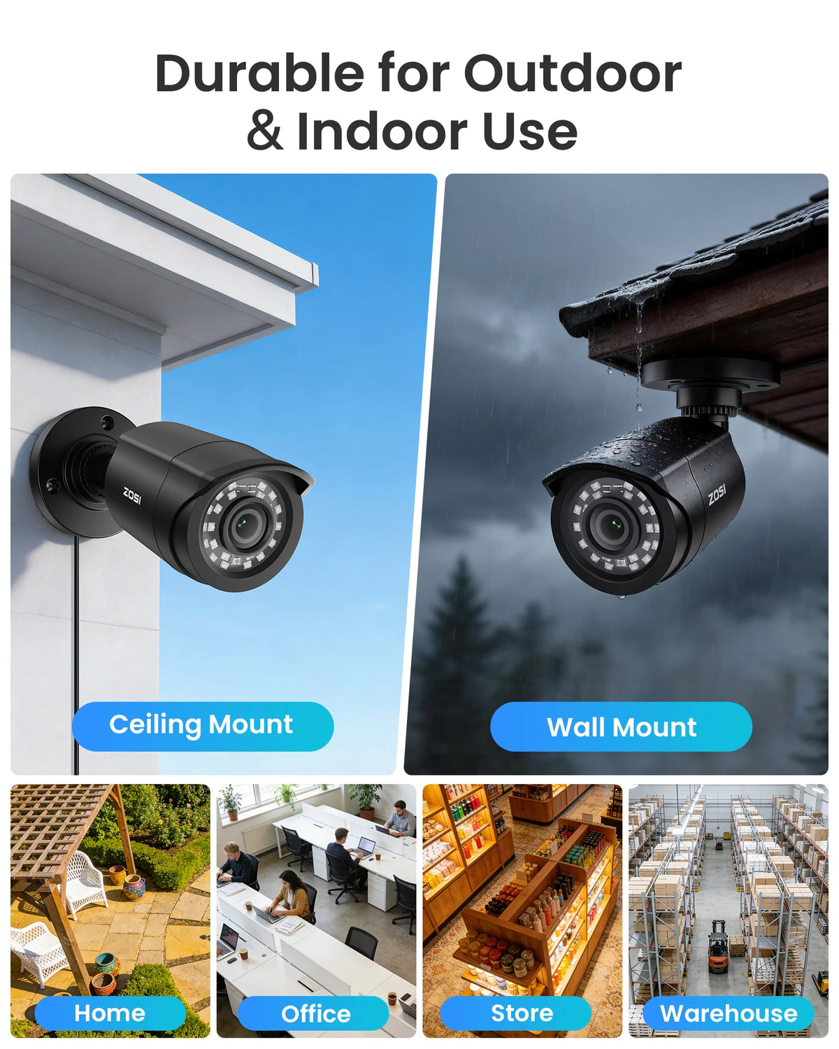 ZOSI 8 Channel 5MP Lite DVR Security Camera System Kit