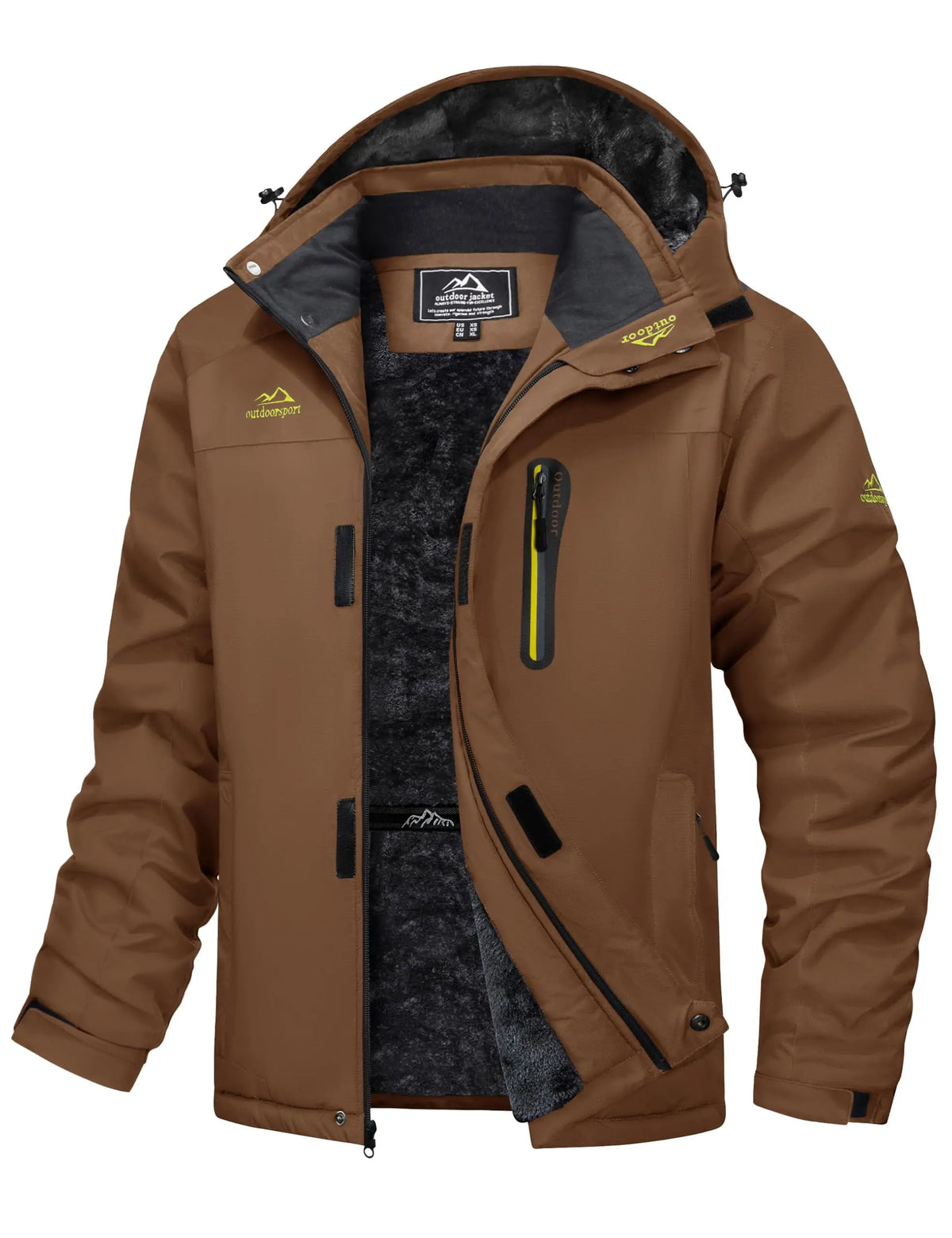 Cavva Men's Waterproof Fleece Lined Winter Parka With Removable Hood