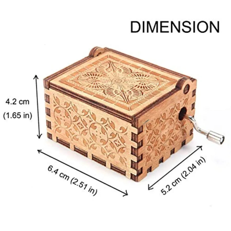 Wooden Music Box Playing Amazing Grace Melody For Baptism Gift