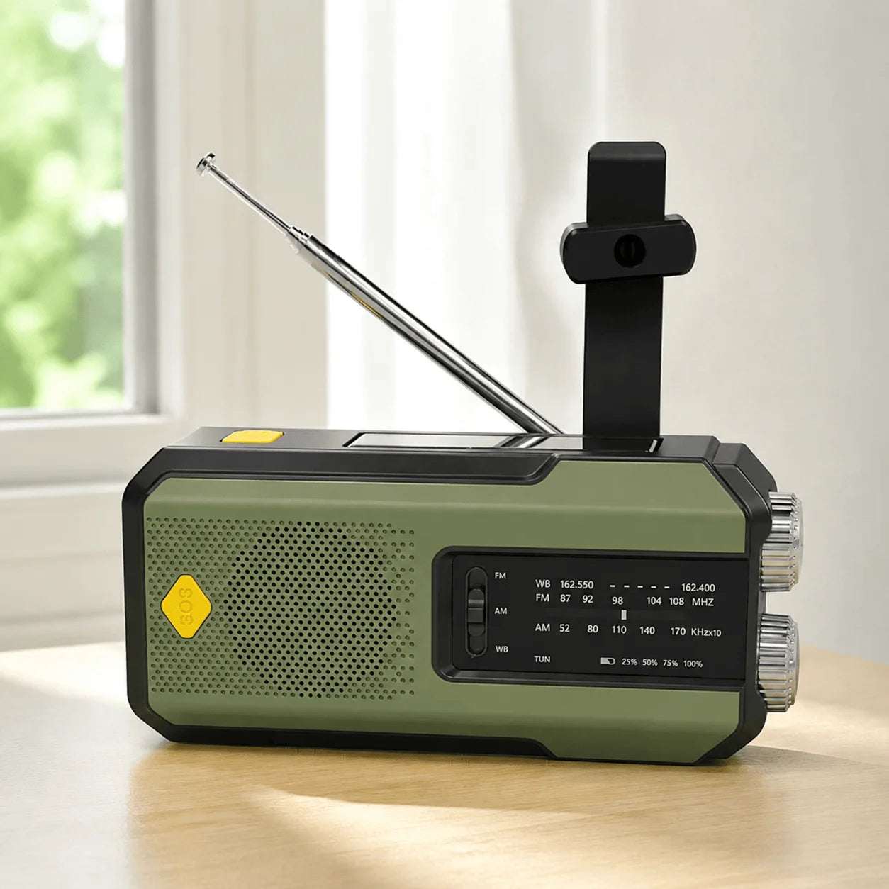 Stonego Emergency Solar Hand Crank Radio With 20000mAh Power Bank