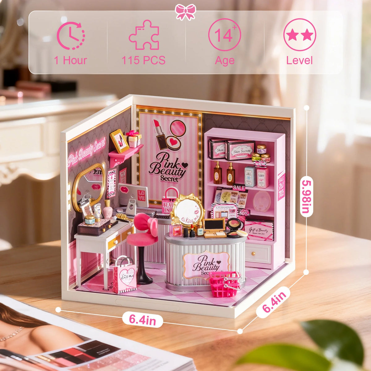 Rolife Miniature House DIY 3D Puzzle Kit With LED Light