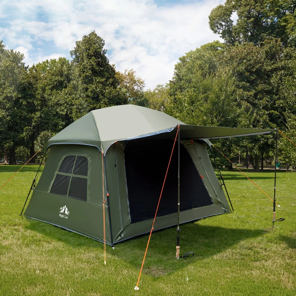 Night Cat Pop Up Blackout Waterproof Camping Tent With Vestibule