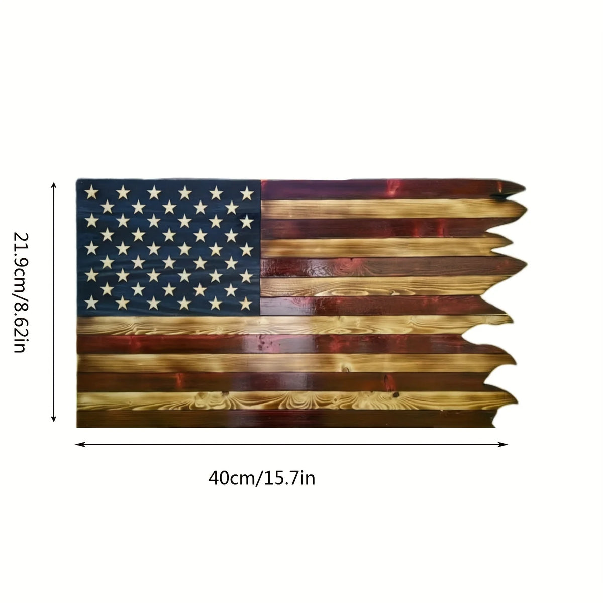 American Wavy Flag Wooden Independence Day Home Decoration
