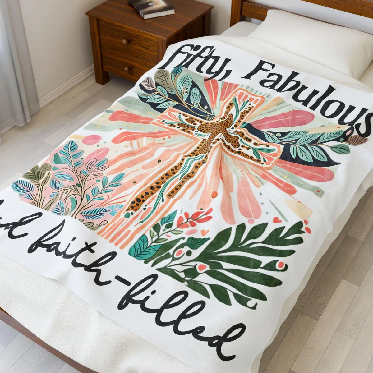 Fifty Years Of Faith And Wonder Birthday Blanket Gift