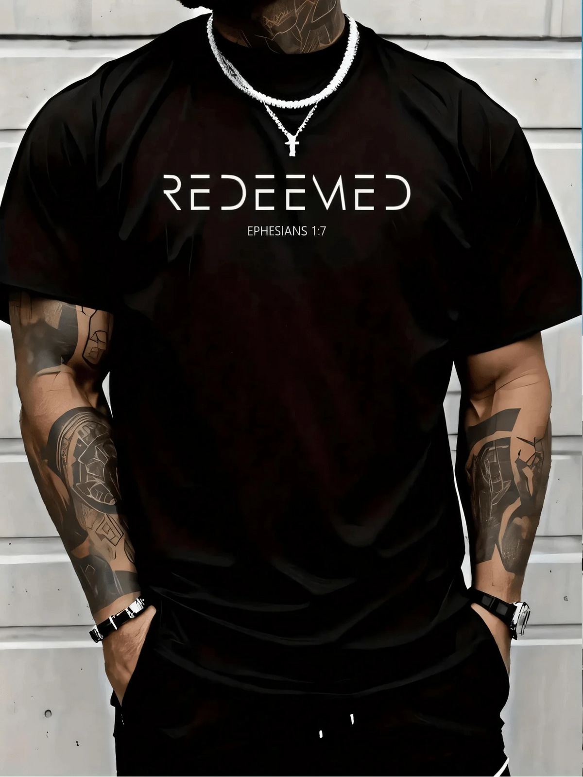 Ephesians 1 7 Redemption Christian Bible Verse Graphic T Shirt