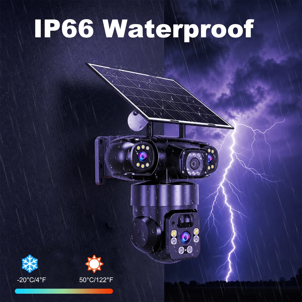 KEPEAK Solar Wireless PTZ Security Camera With Color Night Vision