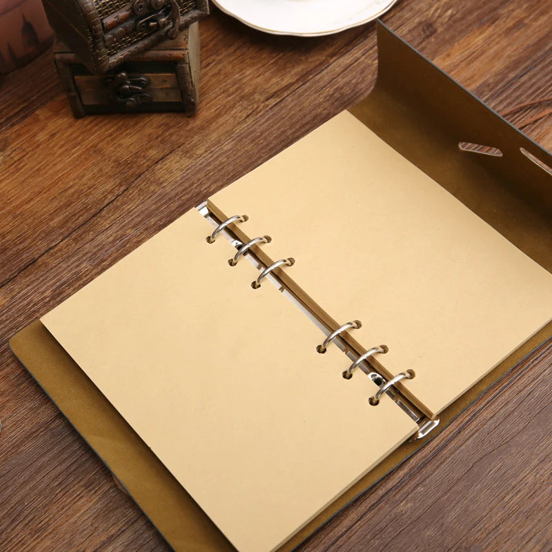 Vintage Pirate Spiral Notebook Journal With Replaceable Leather Cover