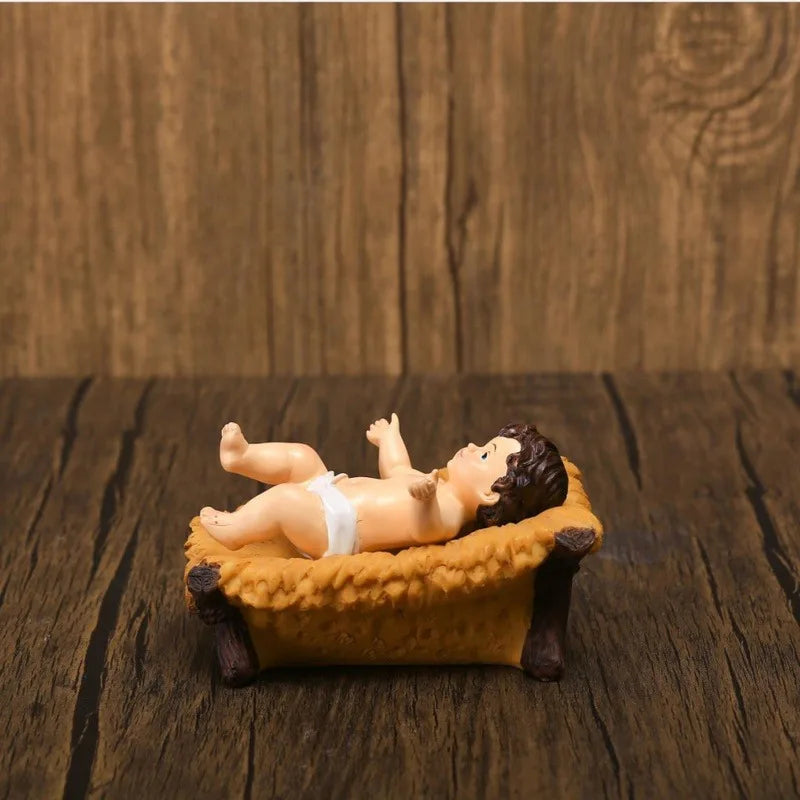 Baby Jesus Nativity Figurine Resin Catholic Christmas Home Decoration Statue