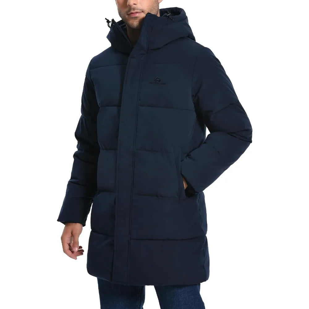 Pioneer Camp Men's Hooded Waterproof Insulated Long Winter Parka Coat
