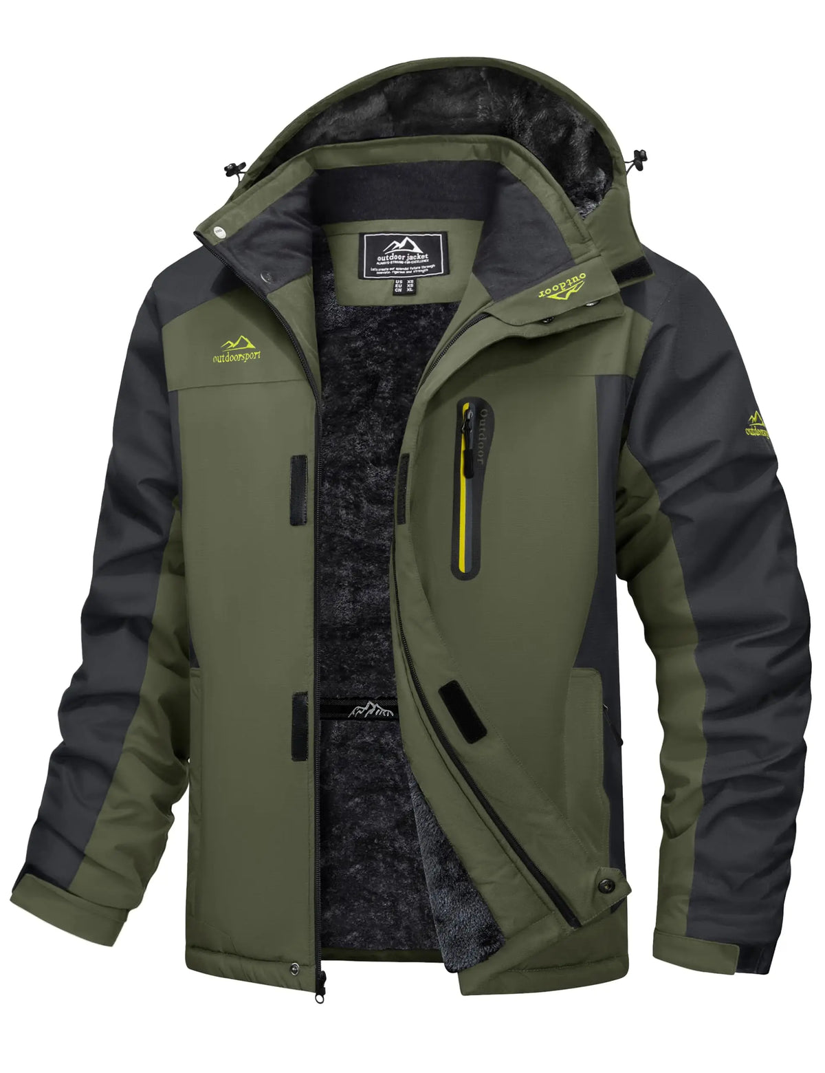 Cavva Men's Waterproof Fleece Lined Winter Parka With Removable Hood