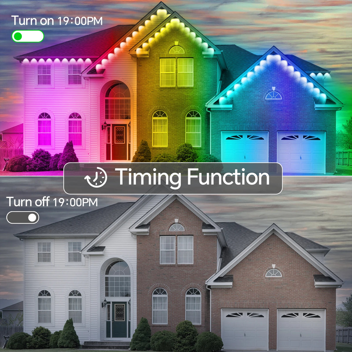 AILBTON Smart Waterproof Outdoor LED Eaves Lights With App Control
