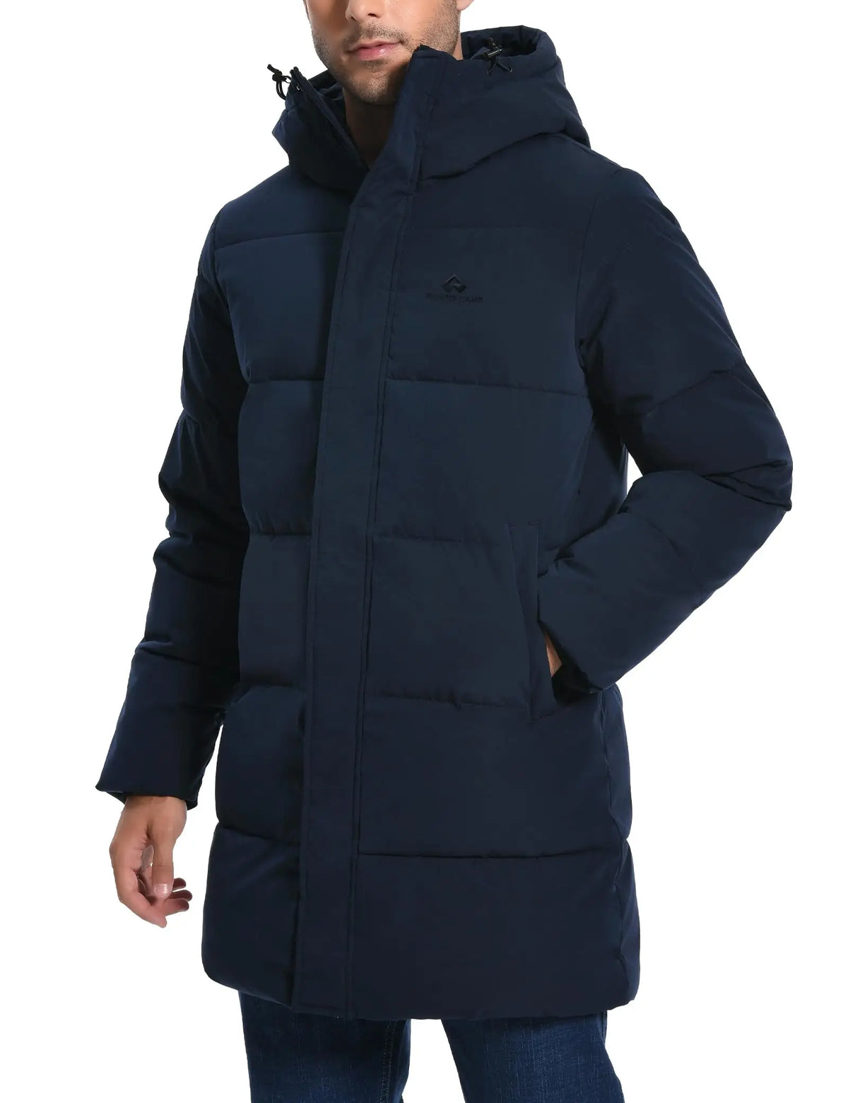Pioneer Camp Men's Hooded Waterproof Insulated Long Winter Parka Coat