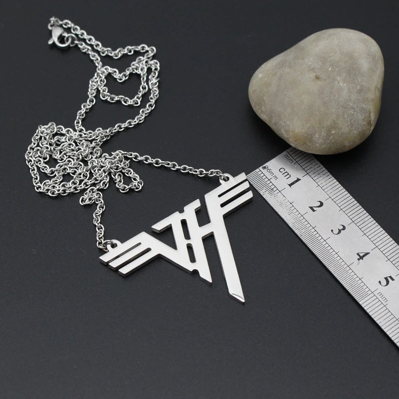 Eddie Van Halen Stainless Steel Pendant Necklace Snake Chain Jewelry