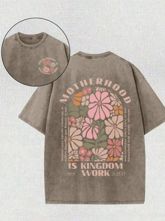 Womens Cotton Proverbs 31 Floral Graphic Christian T Shirt
