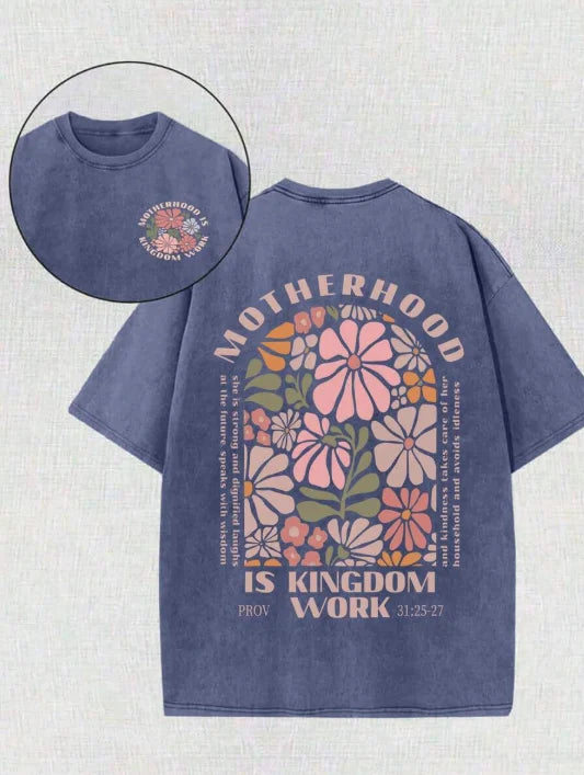 Womens Cotton Proverbs 31 Floral Graphic Christian T Shirt