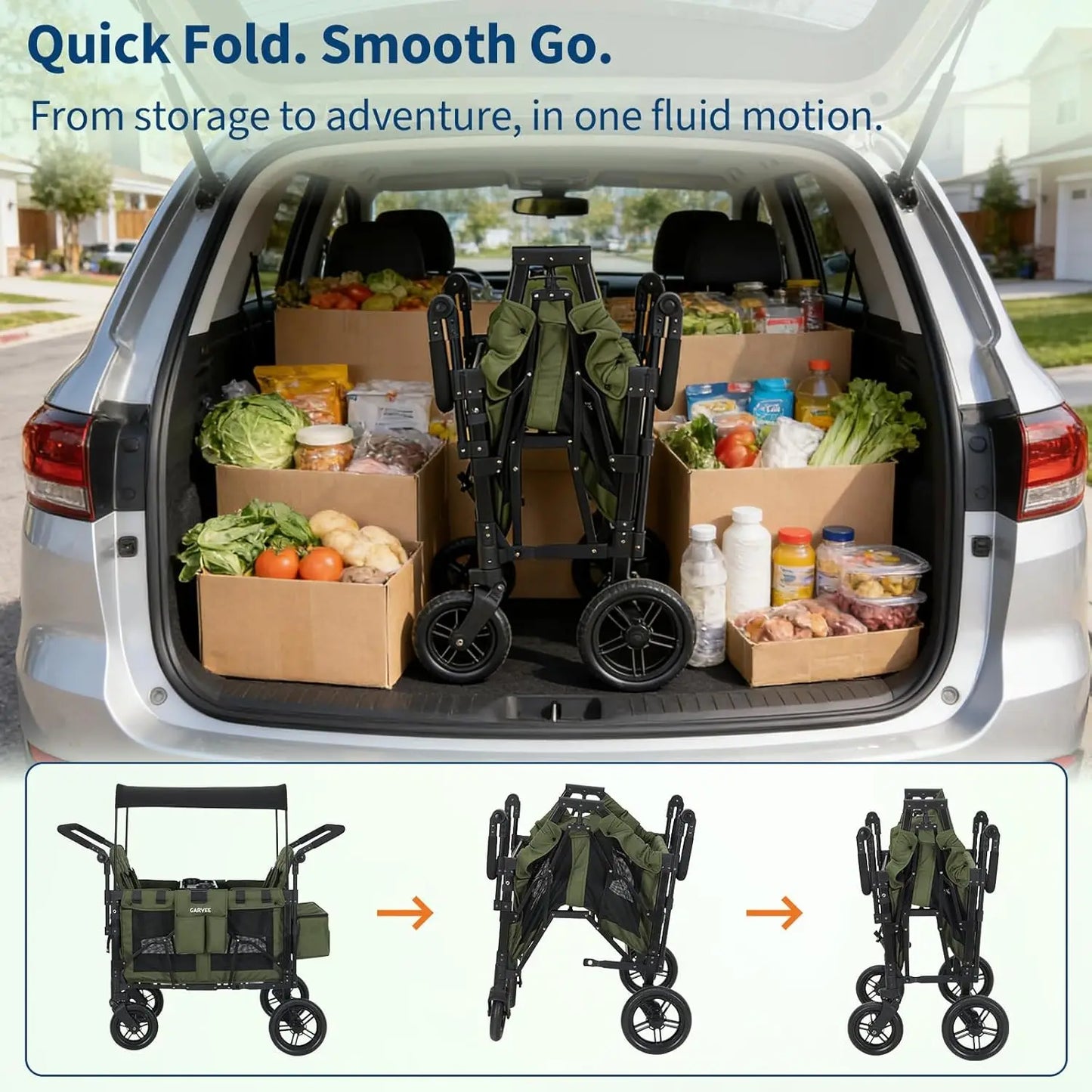 HiMiss Premium Four Seater All Terrain Stroller Wagon