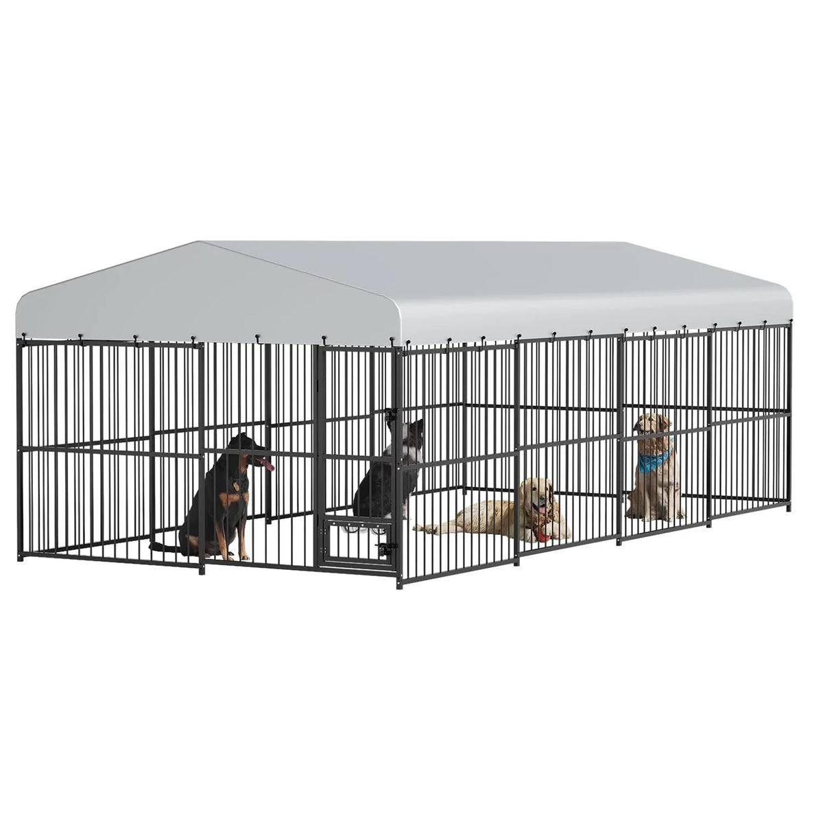 Heavy Duty Outdoor Dog Kennel With Secure Walk In Gate