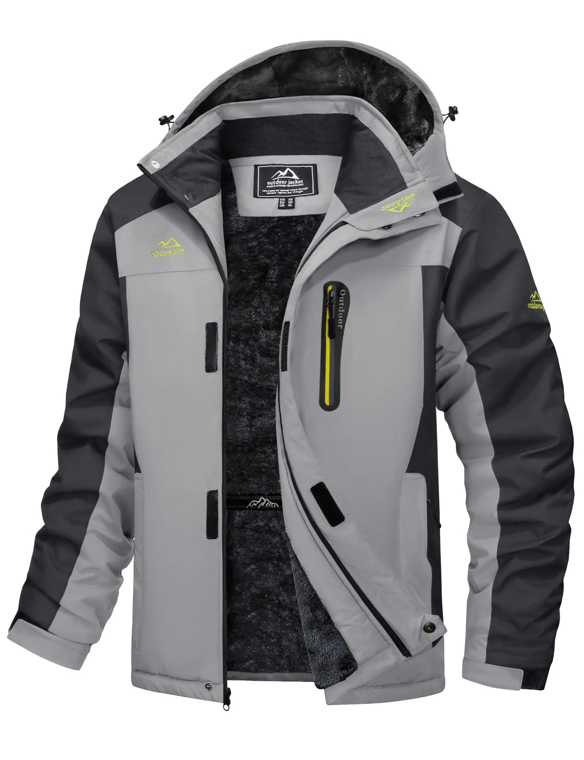Cavva Men's Waterproof Fleece Lined Winter Parka With Removable Hood