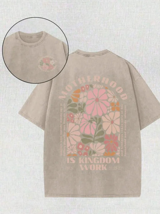 Womens Cotton Proverbs 31 Floral Graphic Christian T Shirt
