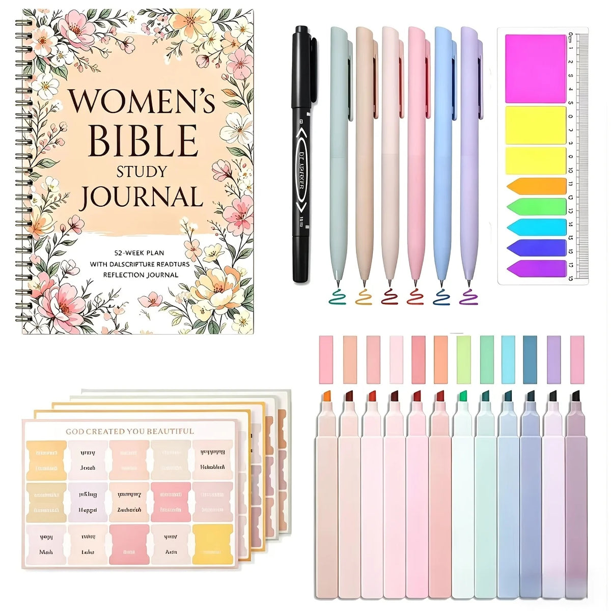 Christian Bible Study Kit With Spiral Notebook And Pen