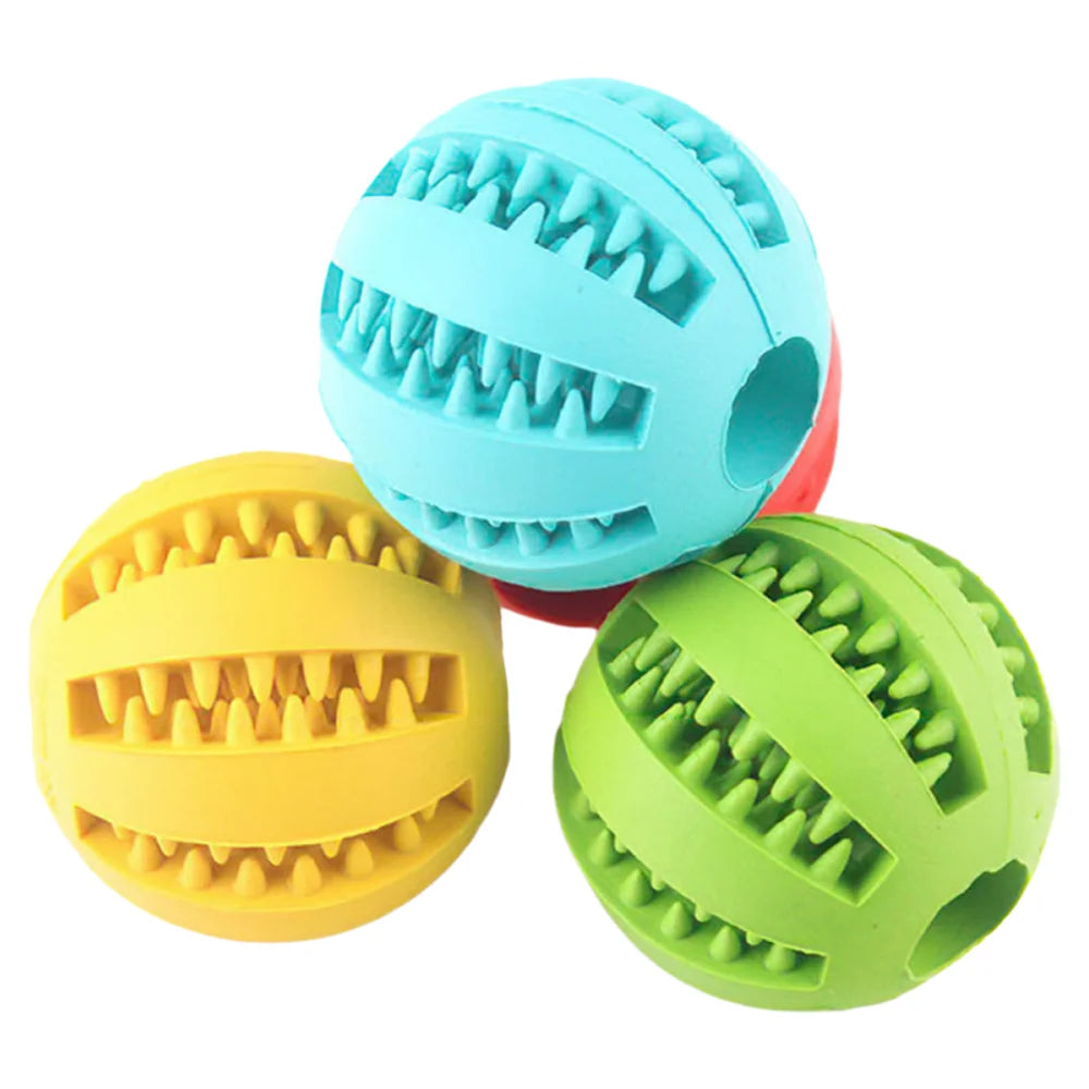 Cross Border Pet Dog Leakage Teething Rubber Ball Toy