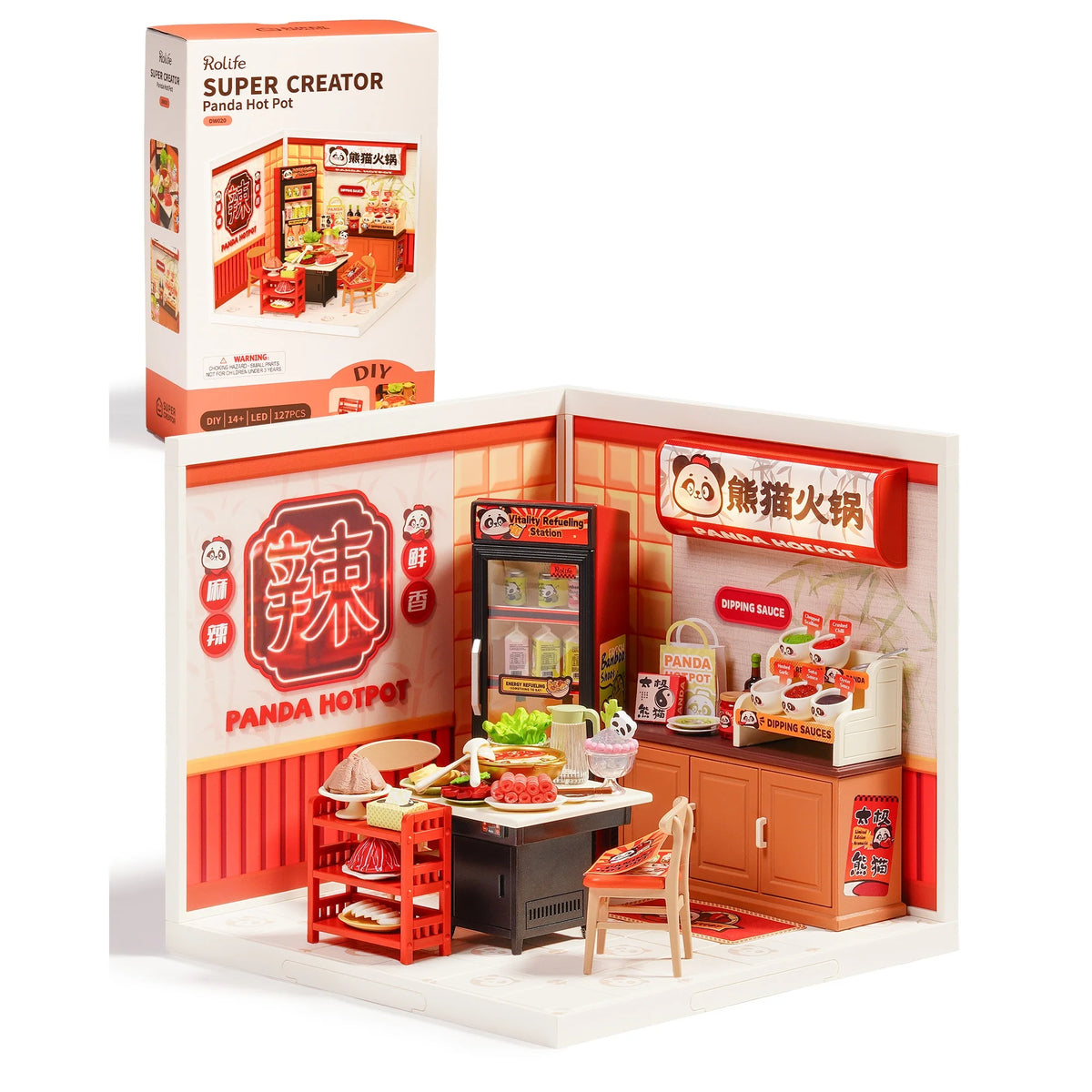 Rolife DIY Miniature Food Stall Dollhouse 3D Puzzle Kit