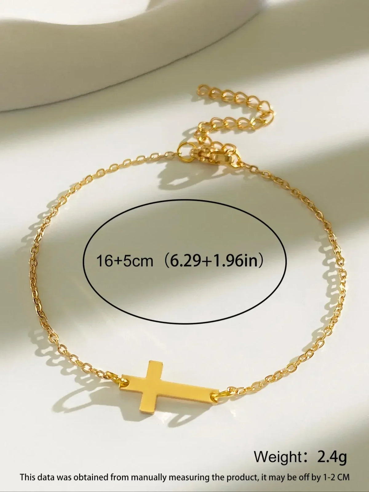 Minimalist Cross Design Titanium Steel ID Bracelet for Everyday Wear