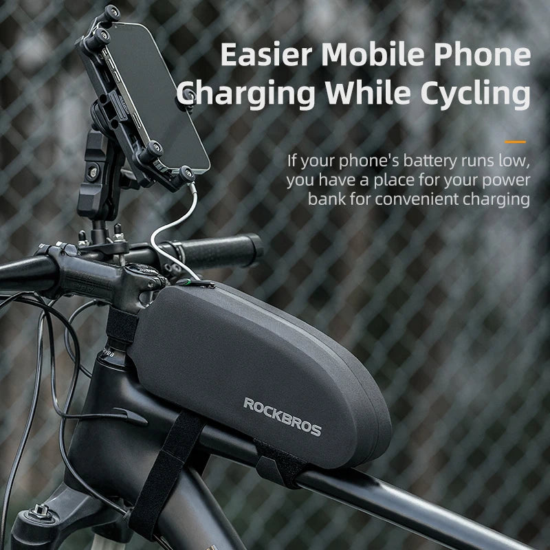 ROCKBROS Waterproof Hard Shell Bicycle Top Tube Storage Bag