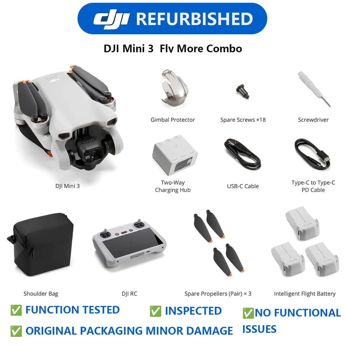 DJI Mini 3 Drone Featuring Professional Grade 4K Camera Module