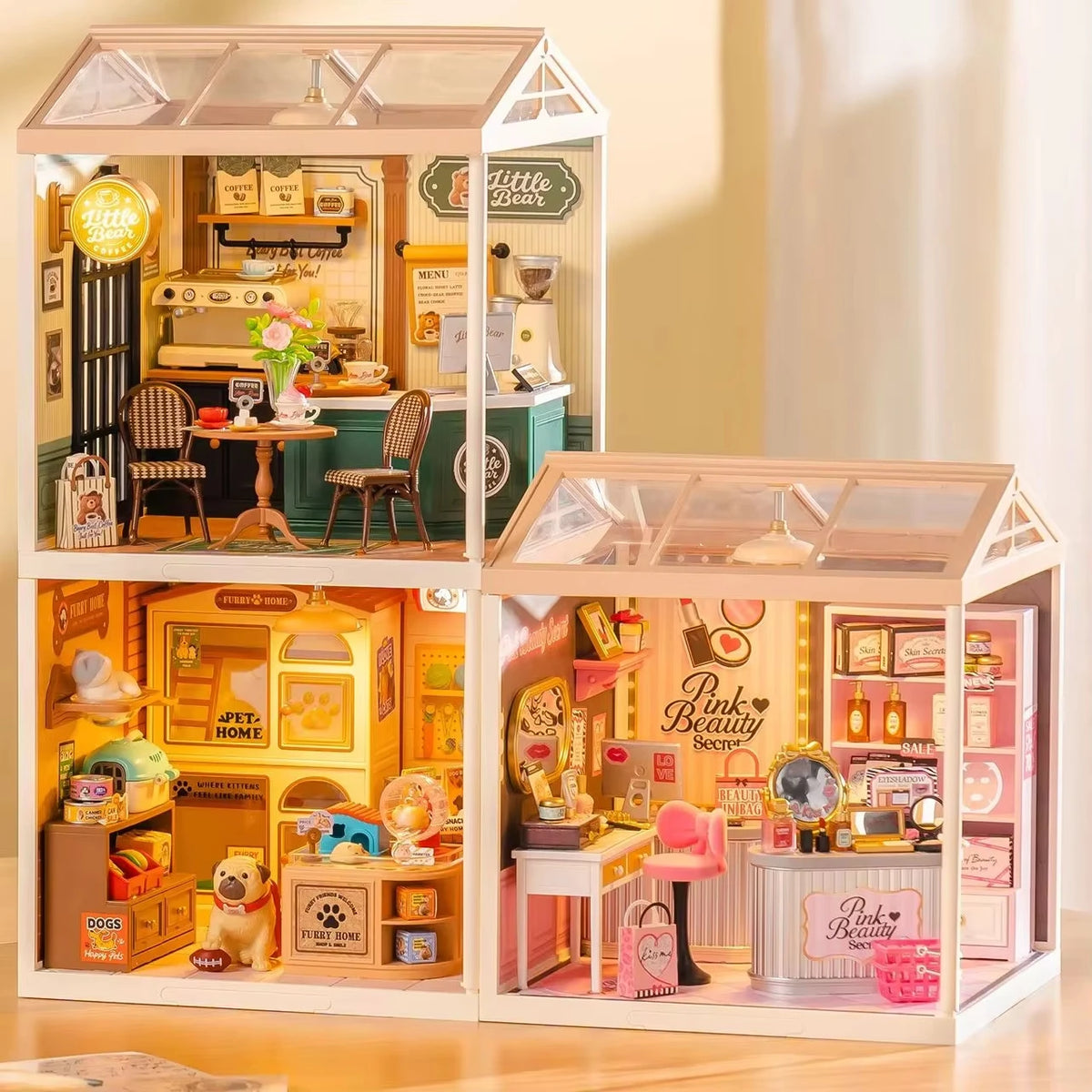 Rolife Miniature House DIY 3D Puzzle Kit With LED Light