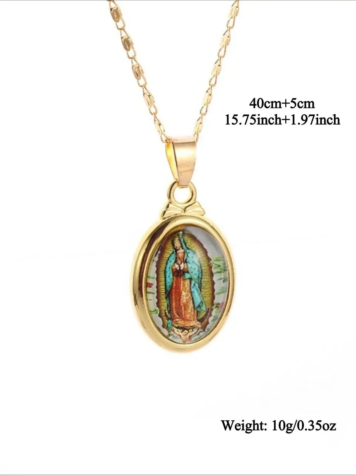 Virgin Mary Pendant Necklace Unisex Inspirational Faith Jewelry