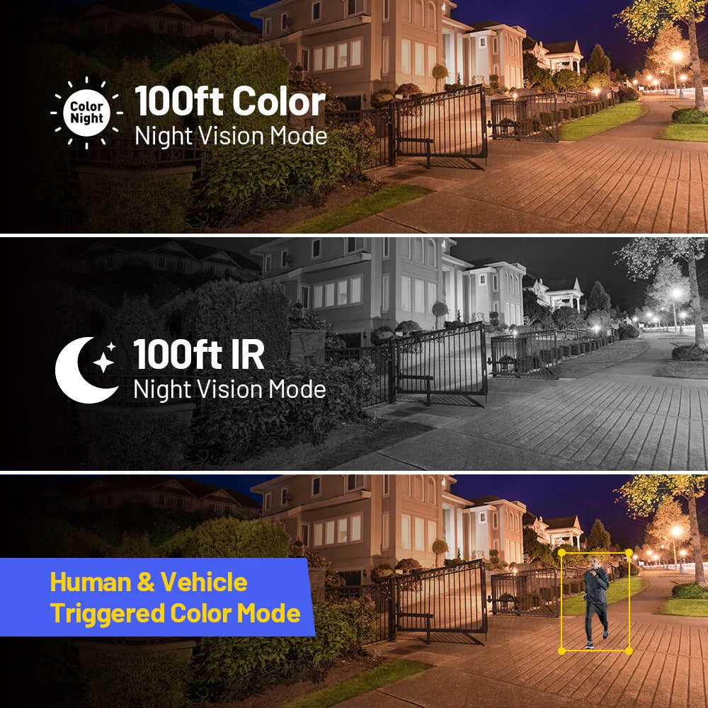 ANNKE 12MP Dual Light PoE Security Camera Color Night Vision