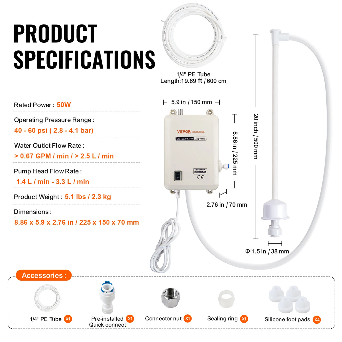 SucceBuy Reverse Osmosis Water Dispenser Pump System