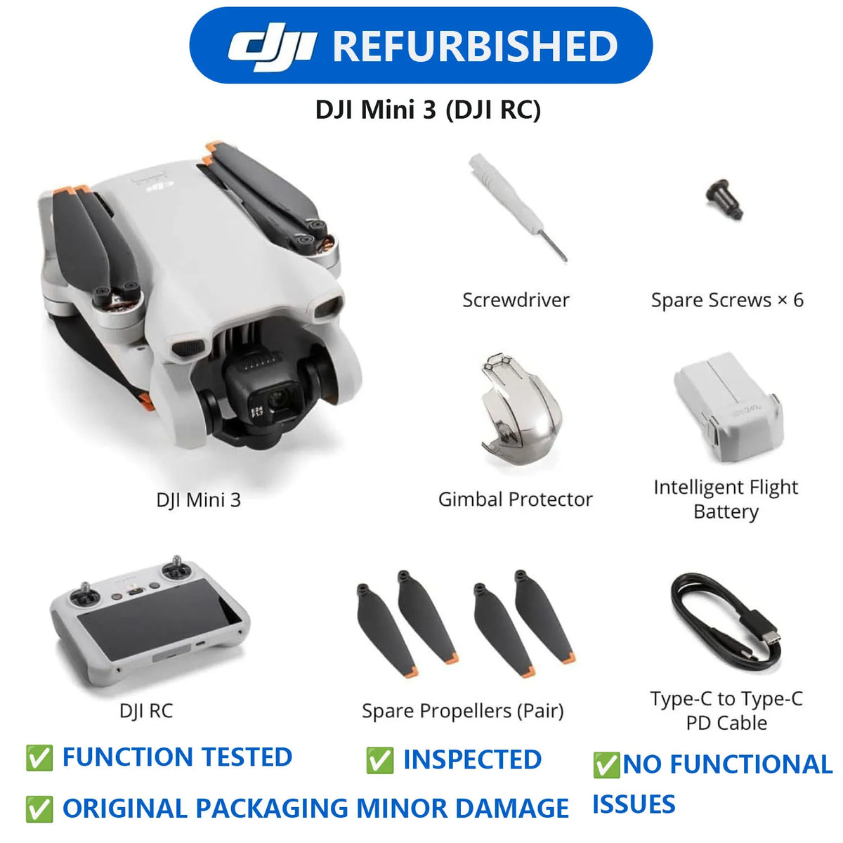 DJI Mini 3 Drone Featuring Professional Grade 4K Camera Module