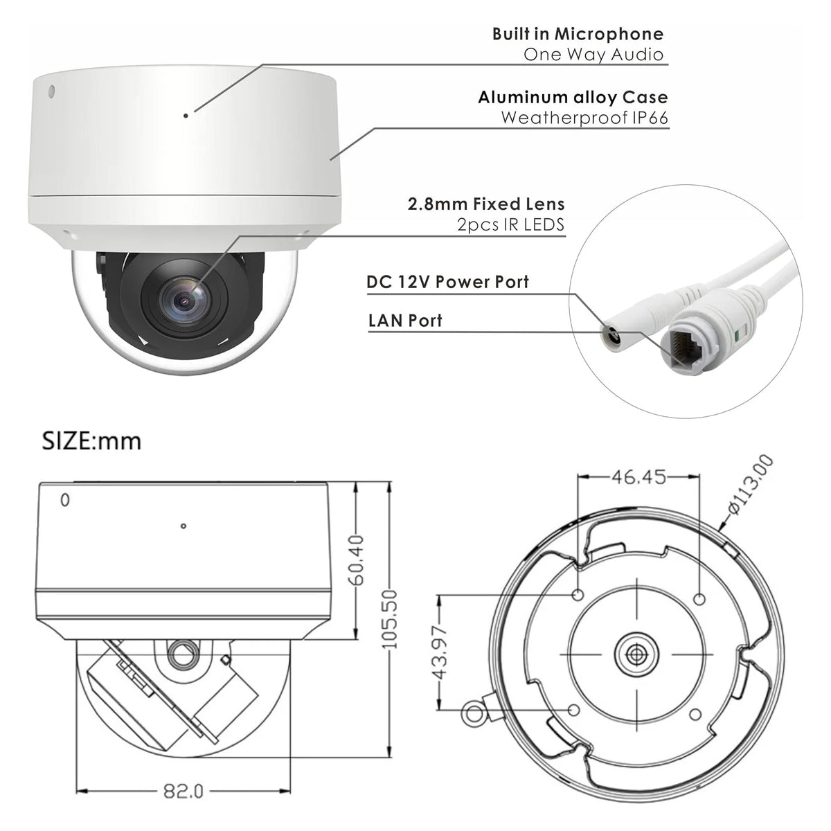 Anpviz 8MP 4K PoE PTZ Security Camera 5X Optical Zoom