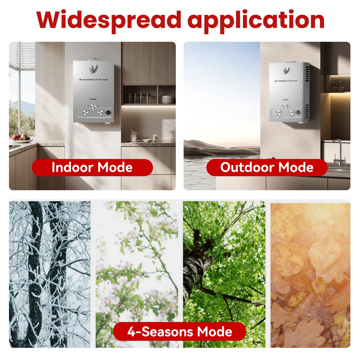 SIHAO Portable Tankless LPG Water Heater With Shower Kit