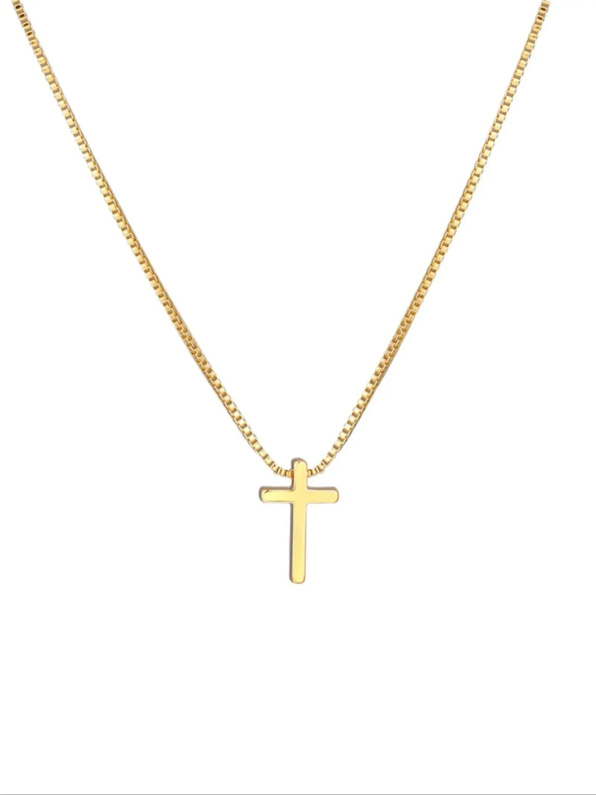 Women's Layered Cross Pendant Necklace With Elegant Side Design