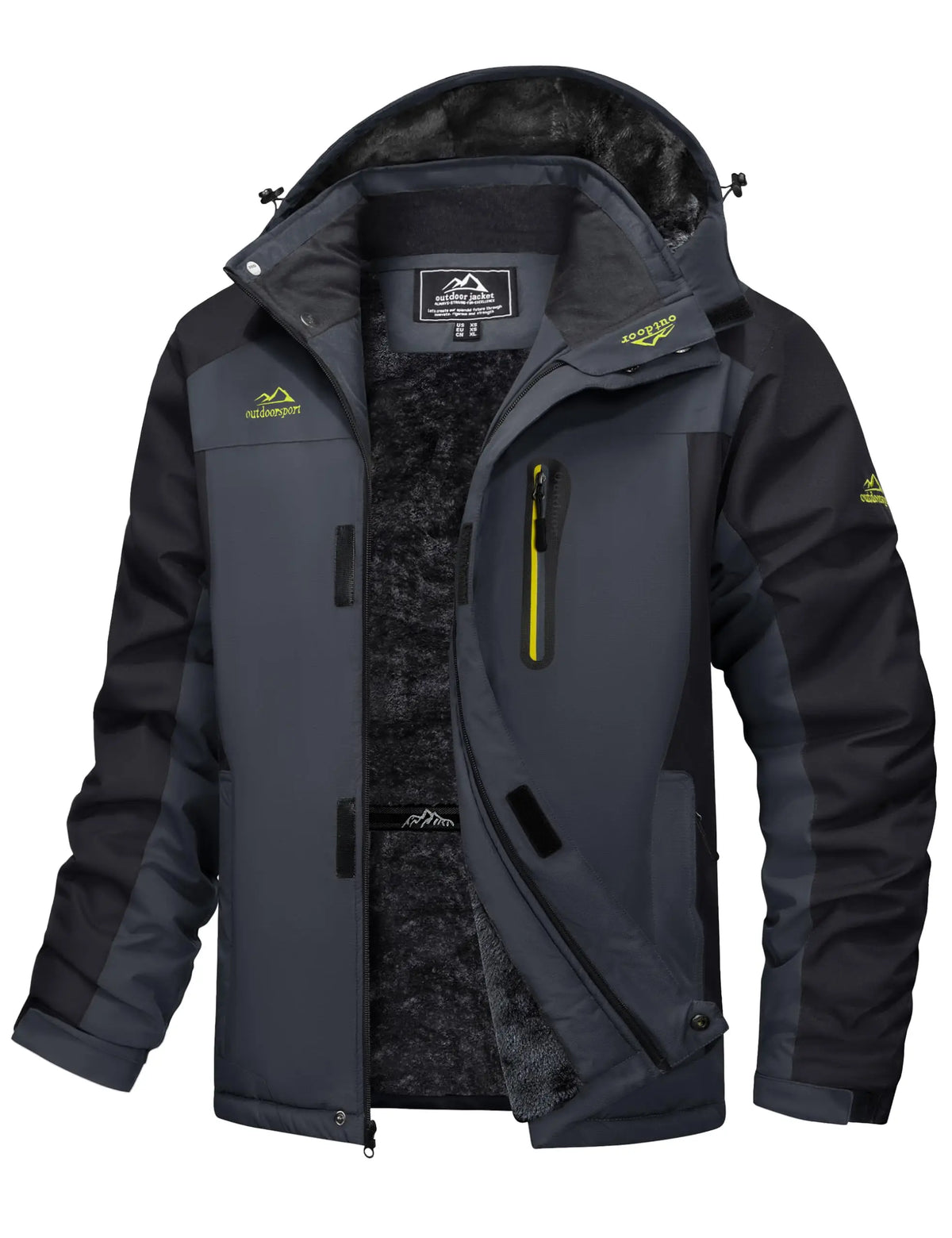 Cavva Men's Waterproof Fleece Lined Winter Parka With Removable Hood