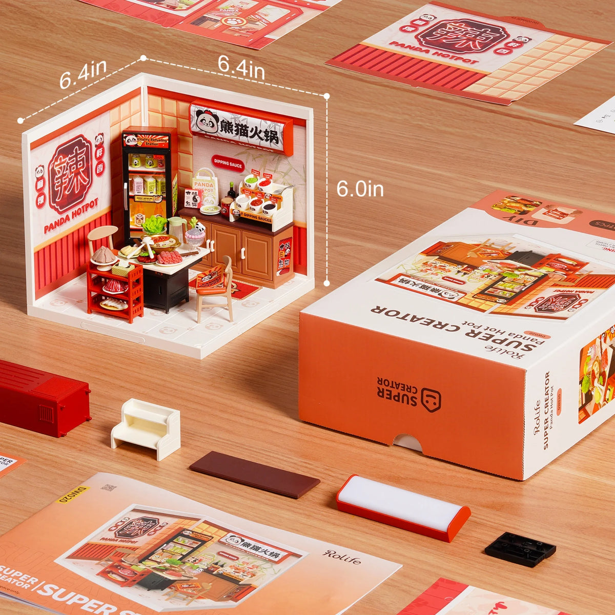 Rolife DIY Miniature Food Stall Dollhouse 3D Puzzle Kit
