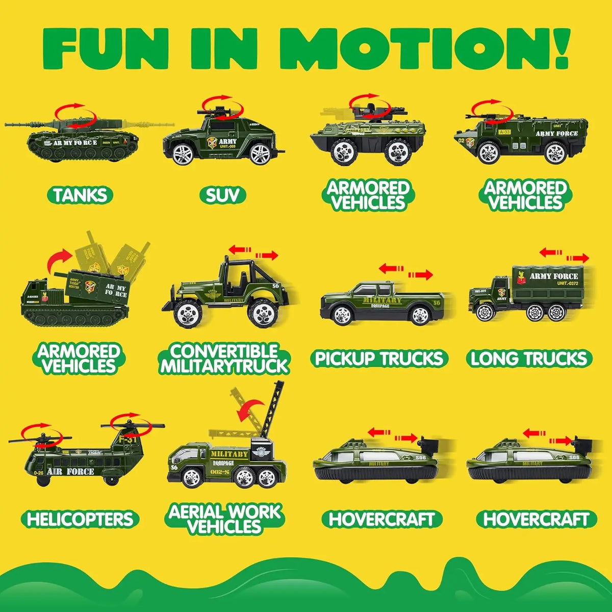 Joyfy Military Army Truck Toy Set Featuring Soldiers And Tanks