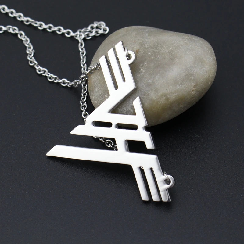 Eddie Van Halen Stainless Steel Pendant Necklace Snake Chain Jewelry