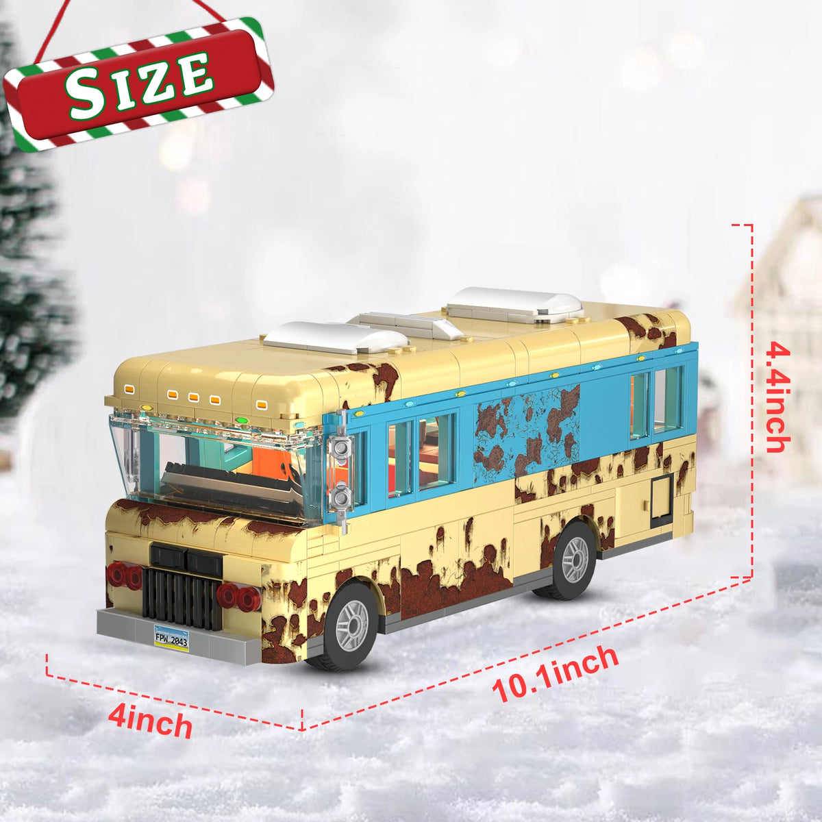 Christmas Cousins RV Building Blocks Set With LED Holiday Decor